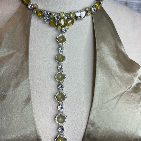 Tarik Ediz Sage Pleated Prom Dress - Picture 7 of 13